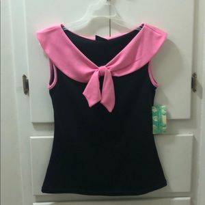 Steady clothing pink pin up sailor tank top
